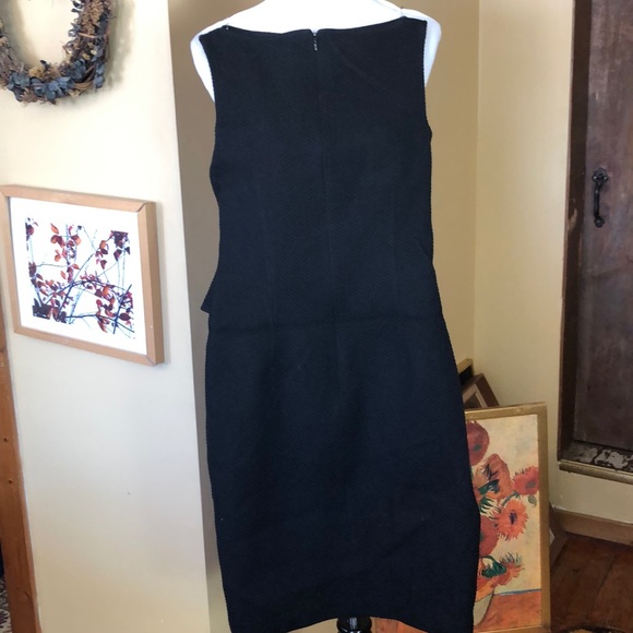 DAVID MEISTER Size 4 Belted Textured Honeycomb Tank LBD Cocktail Sexy Career - Picture 4 of 11